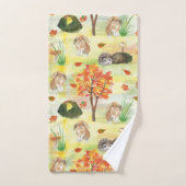 Waterverf Woodland Rabbit, Hedegel Bad Handdoek (Handdoek)