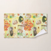 Waterverf Woodland Rabbit, Hedegel Bad Handdoek (Handdoek)