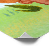 Waterverf Woodland Rabbits kinderkamer Poster (Hoek)