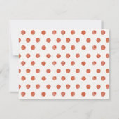 Waterverf Woodland Racoon Polka Dot Baby shower Bedankkaart (Achterkant)