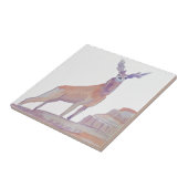 Waterverf Woodland Red Deer Tegeltje (Zijkant)