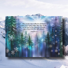 Waterverf Woodland Schrift Christelijke Kerst Feestdagenkaart