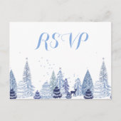 Waterverf Woodland Snowflakes Winter Uitnodiging Briefkaart (Voorkant)