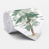 Waterverf Woodland Spruce Stropdas (Opgerold)