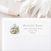 Waterverf Woodland Squirrel Address Label (Insitu)