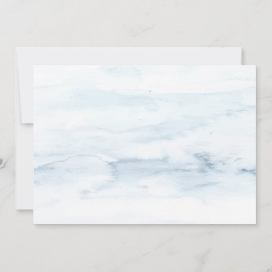 Waterverf Woodland String LightWedding Invitation Kaart (Achterkant)