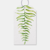 Waterverf woodland varen vertrekt bruiloft dank u cadeaulabel (Achterkant)