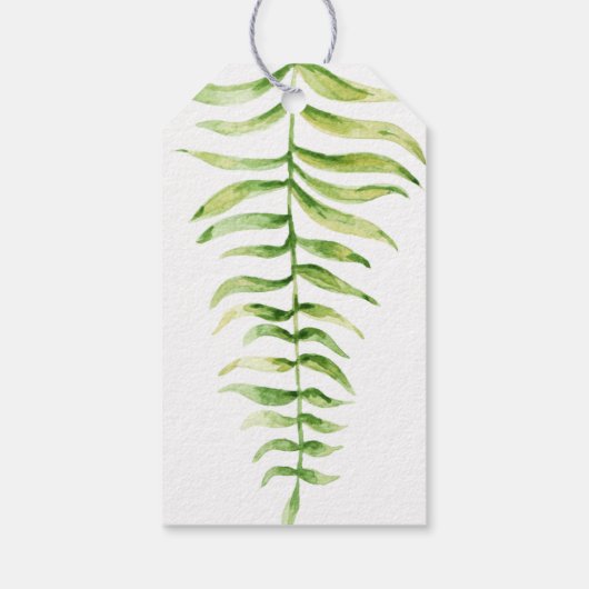 Waterverf woodland varen vertrekt bruiloft dank u cadeaulabel (Achterkant)