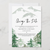 Waterverf Woodland Verander de Datum Uitstel Kaart (Voorkant)