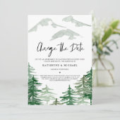 Waterverf Woodland Verander de Datum Uitstel Kaart (Staand voorkant)