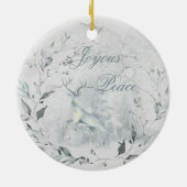 Waterverf Woodland Vredige winter Keramisch Ornament (Achterkant)