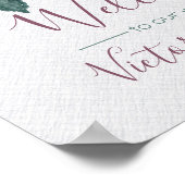 Waterverf Woodland Wedding Welcome Sign Poster (Hoek)