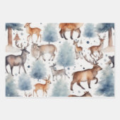 Waterverf Woodland Whimsy: Een medley van zachte A Inpakpapier Vel (Voorkant)
