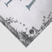 Waterverf Woodland Winter Herten Tissuepapier (Detail)