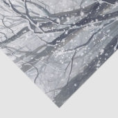 Waterverf Woodland Winter Herten Tissuepapier (Detail)