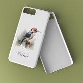 Waterverf Woodland Woodpecker, aangepast Case-Mate iPhone Case