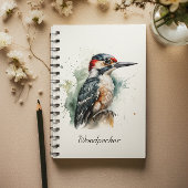Waterverf Woodland Woodpecker, aangepast Planner