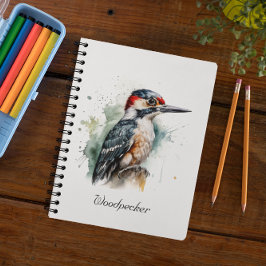 Waterverf Woodland Woodpecker, aangepast Planner