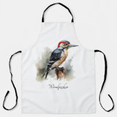 Waterverf Woodland Woodpecker, aangepast Schort (Voorkant)