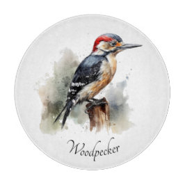 Waterverf Woodland Woodpecker, aangepast Snijplank