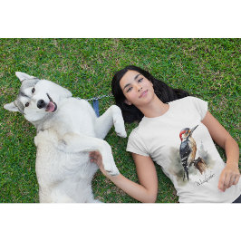 Waterverf Woodland Woodpecker, aangepast T-shirt