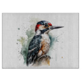 Waterverf Woodland Woodpecker Snijplank (Voorkant)