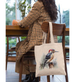 Waterverf Woodland Woodpecker Tote Bag