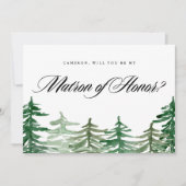 Waterverf Woodland, zal jij mijn matron van eer zi (Voorkant)