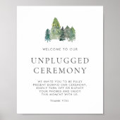 Waterverf Woodlands Unplugged Wedding Ceremony Poster (Voorkant)