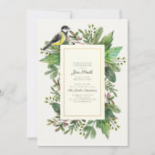 Waterverf. Woodsy. Uitnodiging van de Graduation P (Voorkant)