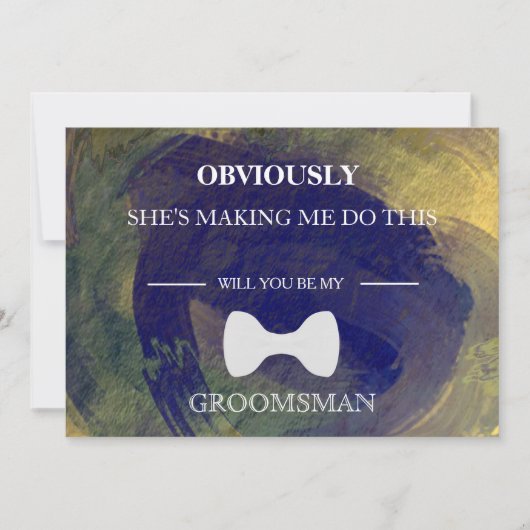 Waterverf word jij mijn Groomsman? Kaart (Voorkant)