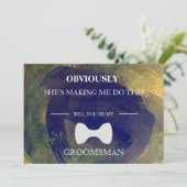 Waterverf word jij mijn Groomsman? Kaart (Staand voorkant)