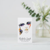 Waterverf wordt geconfronteerd met lange opscheppi visitekaartje (Staand voorkant)