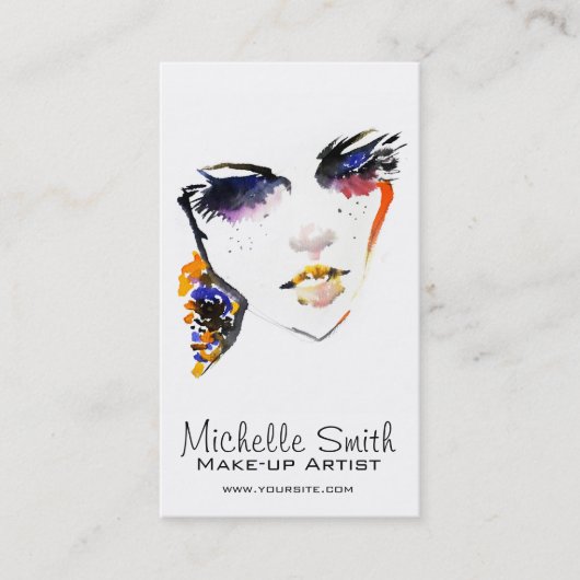 Waterverf wordt geconfronteerd met lange opscheppi visitekaartje (Voorkant)