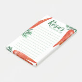 Waterverf wortelen - boodschappenlijst maalplannin post-it® notes (Schuin)