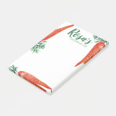 Waterverf wortelen - boodschappenlijst maalplannin post-it® notes (Schuin)