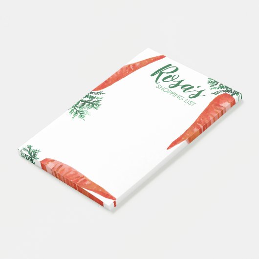 Waterverf wortelen - boodschappenlijst maalplannin post-it® notes (Schuin)