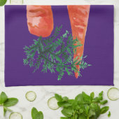 Waterverf wortelen paars theedoek (Gevouwen)
