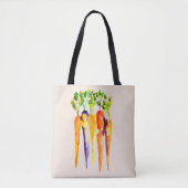 Waterverf wortelen schattige groenten tote bag (Voorkant)
