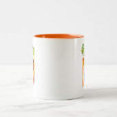 Waterverf wortelen schattige groenten tweekleurige koffiemok (Center)