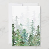 Waterverf woud elegant modern rustige Kerstmis Kaart (Achterkant)