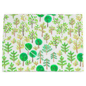 Waterverf woud in doedelstijl groot cadeauzakje (Voorkant)