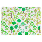 Waterverf woud in doedelstijl groot cadeauzakje (Achterkant)