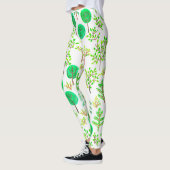 Waterverf woud in doedelstijl leggings (Links)