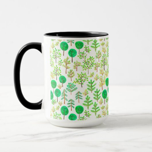 Waterverf woud in doedelstijl mok (Links)