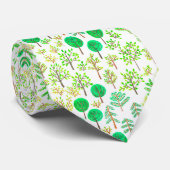 Waterverf woud in doedelstijl stropdas (Opgerold)