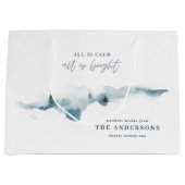 Waterverf woud met minimale maat gepersonaliseerde groot cadeauzakje (Voorkant)