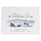 Waterverf woud met minimale maat gepersonaliseerde groot cadeauzakje (Voorkant)