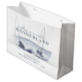 Waterverf woud met minimale maat gepersonaliseerde groot cadeauzakje (Voorkant Gekanteld)