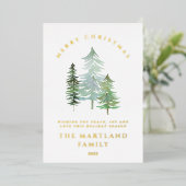 Waterverf woud Vakkerfeestdag Kaart (Staand Voorkant)